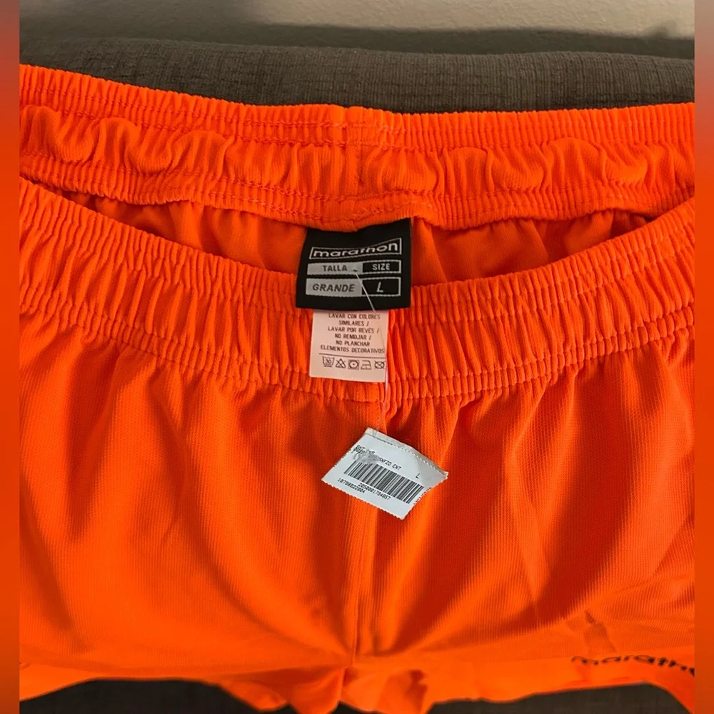 Marathon Authentic Ecuador National Team Training Orange Shorts Men’s Sz: L - Picture 3 of 6